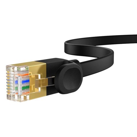 Baseus szybki kabel sieciowy RJ45 cat. 7 10Gbps 2m płaski czarny Baseus szybki kabel sieciowy RJ45 cat. 7 10Gbps 2m płaski czarny