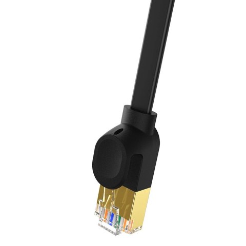 Baseus szybki kabel sieciowy RJ45 cat. 7 10Gbps 2m płaski czarny Baseus szybki kabel sieciowy RJ45 cat. 7 10Gbps 2m płaski czarny