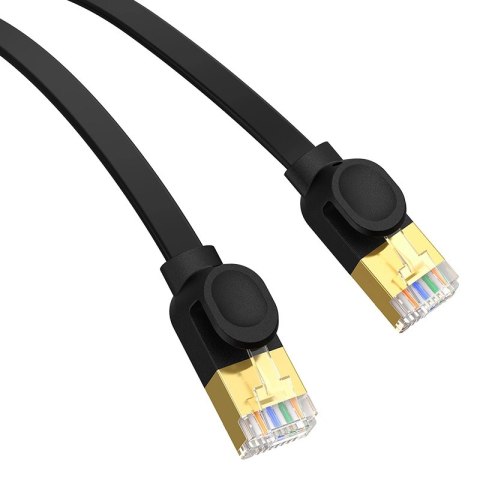 Baseus szybki kabel sieciowy RJ45 cat. 7 10Gbps 2m płaski czarny Baseus szybki kabel sieciowy RJ45 cat. 7 10Gbps 2m płaski czarny