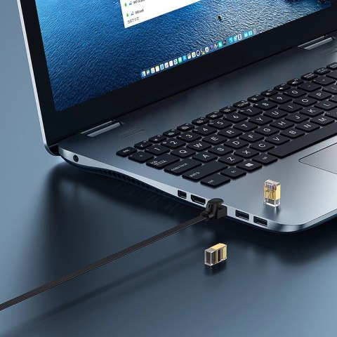 Baseus szybki kabel sieciowy RJ45 cat. 7 10Gbps 2m płaski czarny Baseus szybki kabel sieciowy RJ45 cat. 7 10Gbps 2m płaski czarny
