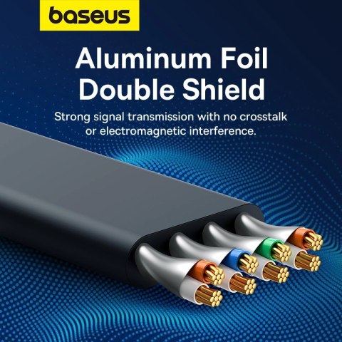 Baseus szybki kabel sieciowy RJ45 cat. 7 10Gbps 2m płaski czarny Baseus szybki kabel sieciowy RJ45 cat. 7 10Gbps 2m płaski czarny