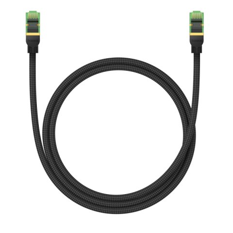Baseus szybki kabel sieciowy RJ45 cat. 8 40Gbps 1m pleciony czarny Baseus szybki kabel sieciowy RJ45 cat. 8 40Gbps 1m pleciony czarny