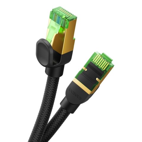 Baseus szybki kabel sieciowy RJ45 cat. 8 40Gbps 1m pleciony czarny Baseus szybki kabel sieciowy RJ45 cat. 8 40Gbps 1m pleciony czarny