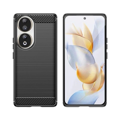 Etui silikonowe Carbon Case do Honor 90 - czarne Etui silikonowe Carbon Case do Honor 90 - czarne