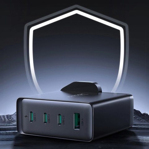 Ładowarka GaN UK Joyroom JR-TCG05UK 140W 3x USB-C USB-A + kabel USB-C / USB-C 240W 1.2m Ładowarka GaN UK Joyroom JR-TCG05UK 140W 3x USB-C USB-A + kabel USB-C / USB-C 240W 1.2m
