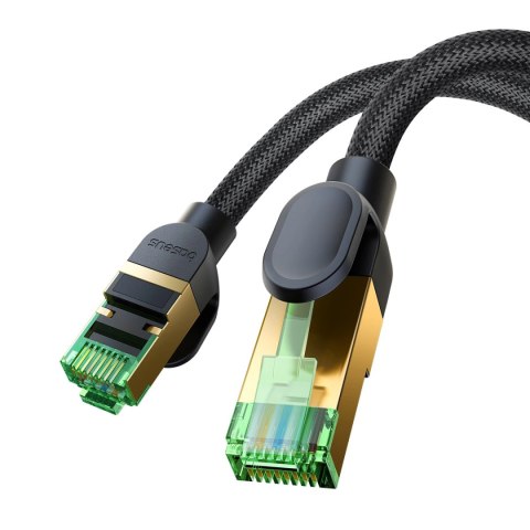 Baseus szybki kabel sieciowy RJ45 cat. 8 40Gbps 1m pleciony czarny Baseus szybki kabel sieciowy RJ45 cat. 8 40Gbps 1m pleciony czarny