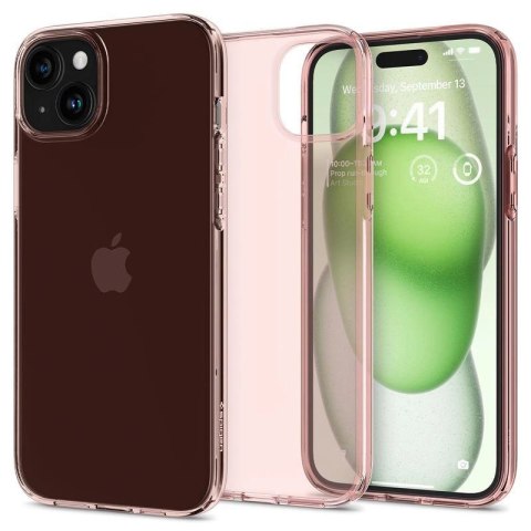 Etui Spigen Crystal Flex na iPhone 15 Plus - różowo-przezroczyste Etui Spigen Crystal Flex na iPhone 15 Plus - różowo-przezroczyste