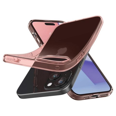Etui Spigen Crystal Flex na iPhone 15 Plus - różowo-przezroczyste Etui Spigen Crystal Flex na iPhone 15 Plus - różowo-przezroczyste