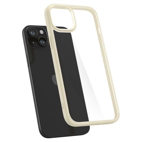 Etui Spigen Crystal Hybrid na iPhone 15 Plus - przezroczysto-beżowe Etui Spigen Crystal Hybrid na iPhone 15 Plus - przezroczysto-beżowe