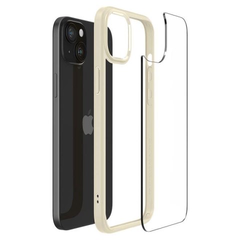 Etui Spigen Crystal Hybrid na iPhone 15 Plus - przezroczysto-beżowe Etui Spigen Crystal Hybrid na iPhone 15 Plus - przezroczysto-beżowe