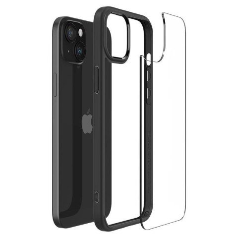 Etui Spigen Crystal Hybrid na iPhone 15 Plus - przezroczysto-czarne Etui Spigen Crystal Hybrid na iPhone 15 Plus - przezroczysto-czarne