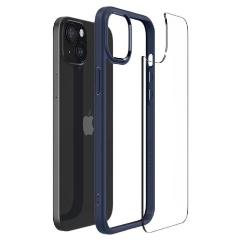 Etui Spigen Crystal Hybrid na iPhone 15 Plus - przezroczysto-niebieskie Etui Spigen Crystal Hybrid na iPhone 15 Plus - przezroczysto-niebieskie