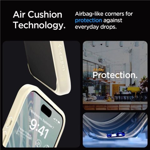Etui Spigen Crystal Hybrid na iPhone 15 Pro Max - przezroczysto-beżowe Etui Spigen Crystal Hybrid na iPhone 15 Pro Max - przezroczysto-beżowe