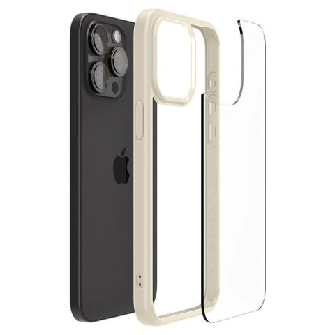 Etui Spigen Crystal Hybrid na iPhone 15 Pro Max - przezroczysto-beżowe Etui Spigen Crystal Hybrid na iPhone 15 Pro Max - przezroczysto-beżowe