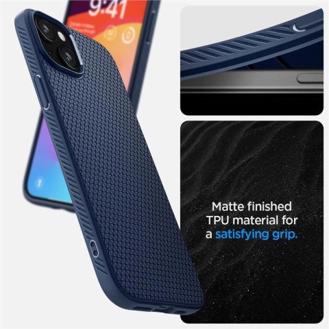 Etui Spigen Liquid Air na iPhone 15 Plus - niebieskie Etui Spigen Liquid Air na iPhone 15 Plus - niebieskie