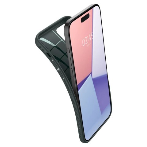 Etui Spigen Liquid Air na iPhone 15 Pro Max - ciemnozielone Etui Spigen Liquid Air na iPhone 15 Pro Max - ciemnozielone