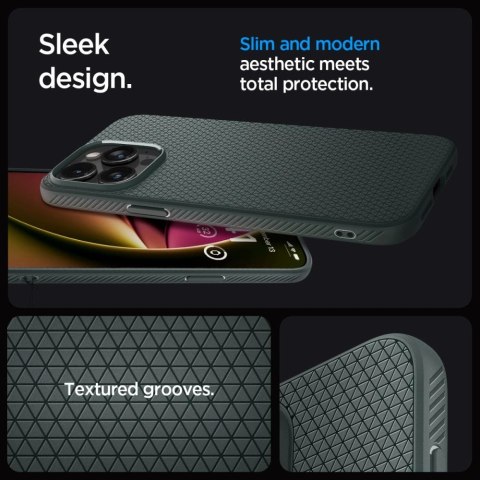 Etui Spigen Liquid Air na iPhone 15 Pro Max - ciemnozielone Etui Spigen Liquid Air na iPhone 15 Pro Max - ciemnozielone