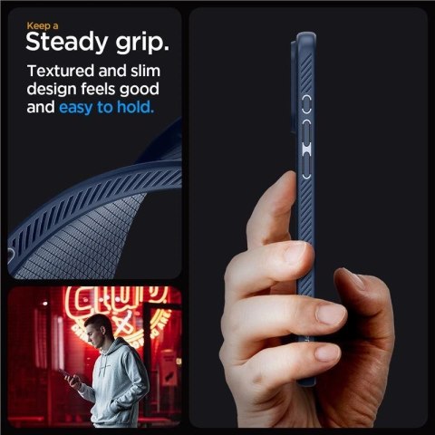 Etui Spigen Liquid Air na iPhone 15 Pro Max - niebieskie Etui Spigen Liquid Air na iPhone 15 Pro Max - niebieskie