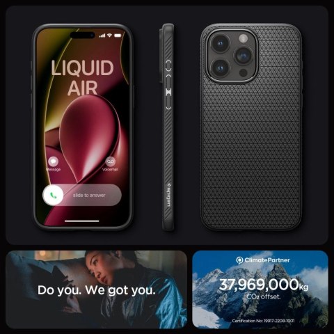 Etui Spigen Liquid Air na iPhone 15 Pro - czarny mat Etui Spigen Liquid Air na iPhone 15 Pro - czarny mat