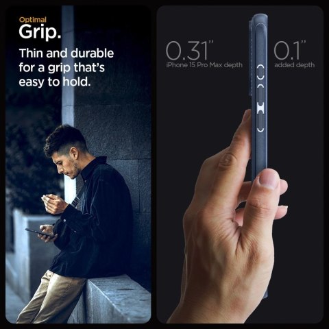 Etui Spigen Mag Armor z MagSafe na iPhone 15 Pro Max - niebieskie Etui Spigen Mag Armor z MagSafe na iPhone 15 Pro Max - niebieskie
