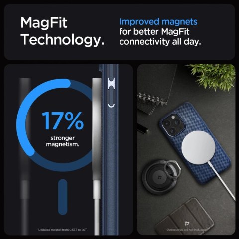 Etui Spigen Mag Armor z MagSafe na iPhone 15 Pro Max - niebieskie Etui Spigen Mag Armor z MagSafe na iPhone 15 Pro Max - niebieskie
