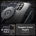 Etui Spigen Rugged Armor Mag z MagSafe na iPhone 15 Pro Max - czarny mat Etui Spigen Rugged Armor Mag z MagSafe na iPhone 15 Pro Max - czarny mat
