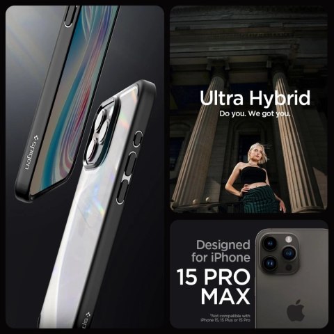Etui Spigen Ultra Hybrid na iPhone 15 Pro Max - czarny mat Etui Spigen Ultra Hybrid na iPhone 15 Pro Max - czarny mat
