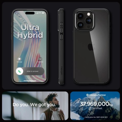 Etui Spigen Ultra Hybrid na iPhone 15 Pro Max - czarny mat Etui Spigen Ultra Hybrid na iPhone 15 Pro Max - czarny mat