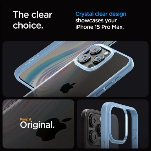 Etui Spigen Ultra Hybrid na iPhone 15 Pro Max - jasnoniebieskie Etui Spigen Ultra Hybrid na iPhone 15 Pro Max - jasnoniebieskie