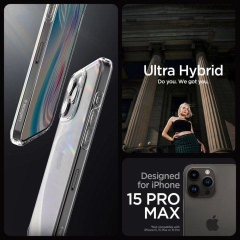 Etui Spigen Ultra Hybrid na iPhone 15 Pro Max - przezroczyste Etui Spigen Ultra Hybrid na iPhone 15 Pro Max - przezroczyste