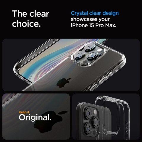 Etui Spigen Ultra Hybrid na iPhone 15 Pro Max - przezroczyste Etui Spigen Ultra Hybrid na iPhone 15 Pro Max - przezroczyste