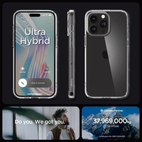 Etui Spigen Ultra Hybrid na iPhone 15 Pro Max - przezroczyste Etui Spigen Ultra Hybrid na iPhone 15 Pro Max - przezroczyste