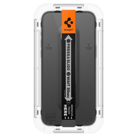 Szkło hartowane Spigen Glas.tR EZ Fit FC na iPhone 15 Pro - czarne 2 szt. Szkło hartowane Spigen Glas.tR EZ Fit FC na iPhone 15 Pro - czarne 2 szt.