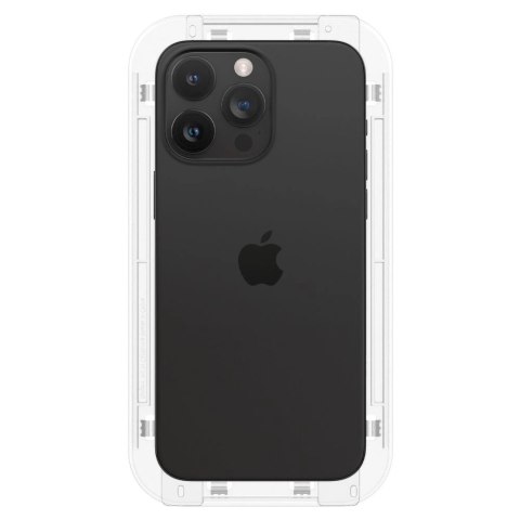Szkło hartowane Spigen Glas.tR EZ Fit FC na iPhone 15 Pro - czarne 2 szt. Szkło hartowane Spigen Glas.tR EZ Fit FC na iPhone 15 Pro - czarne 2 szt.