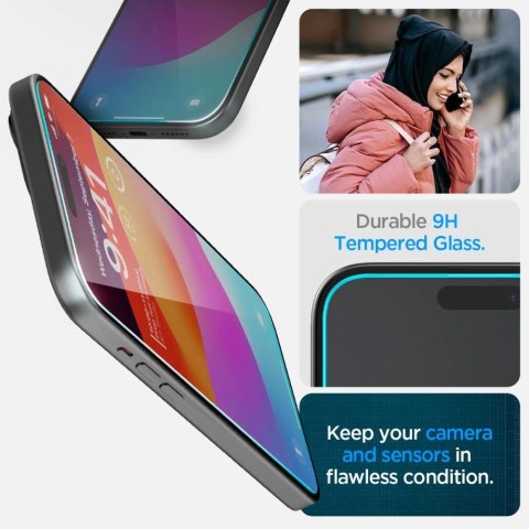 Szkło hartowane Spigen Glas.tR EZ Fit na iPhone 15 Plus / 16 Plus - 2 szt. Szkło hartowane Spigen Glas.tR EZ Fit na iPhone 15 Plus / 16 Plus - 2 szt.