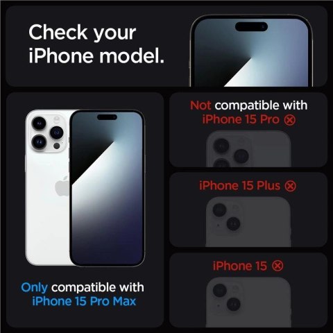 Szkło hartowane Spigen Glas.tR EZ Fit na iPhone 15 Pro Max - 2 szt. Szkło hartowane Spigen Glas.tR EZ Fit na iPhone 15 Pro Max - 2 szt.