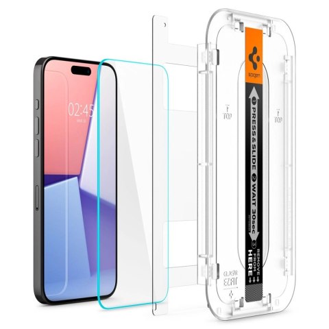 Szkło hartowane Spigen Glas.tR EZ Fit na iPhone 15 Pro Szkło hartowane Spigen Glas.tR EZ Fit na iPhone 15 Pro