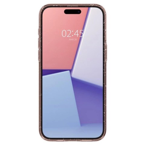 Etui Spigen Liquid Crystal Glitter na iPhone 15 Pro Max - różowo-przezroczyste Etui Spigen Liquid Crystal Glitter na iPhone 15 Pro Max - różowo-przezroczyste