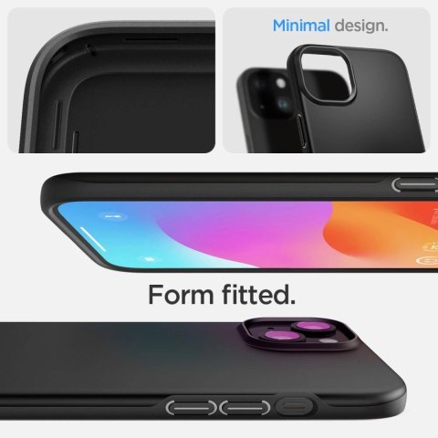 Etui Spigen Thin Fit na iPhone 15 Plus - czarne Etui Spigen Thin Fit na iPhone 15 Plus - czarne