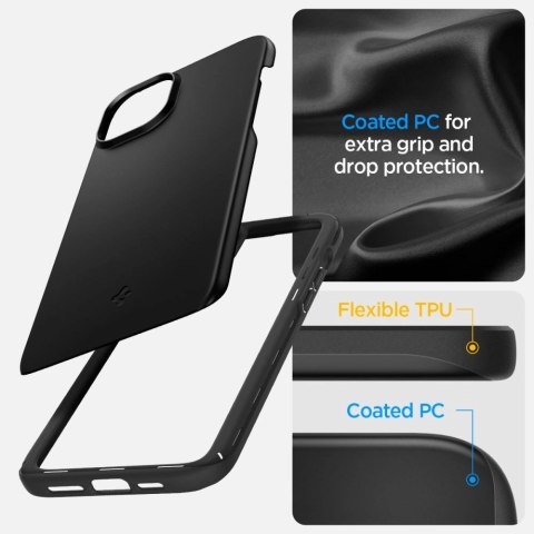 Etui Spigen Thin Fit na iPhone 15 Plus - czarne Etui Spigen Thin Fit na iPhone 15 Plus - czarne