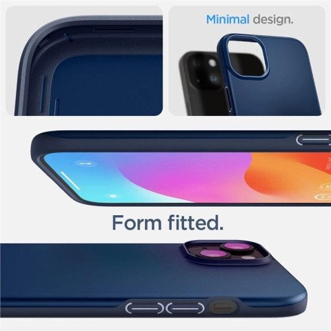 Etui Spigen Thin Fit na iPhone 15 Plus - niebieskie Etui Spigen Thin Fit na iPhone 15 Plus - niebieskie
