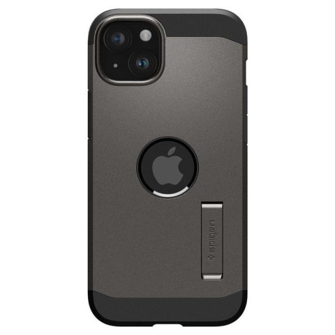 Etui Spigen Tough Armor MagSafe z podstawką na iPhone 15 Plus - metaliczny szary Etui Spigen Tough Armor MagSafe z podstawką na iPhone 15 Plus - metaliczny szary