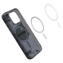 Etui Spigen Ultra Hybrid Mag z MagSafe na iPhone 15 Pro Max - ciemnoszare (wzór Zero One)