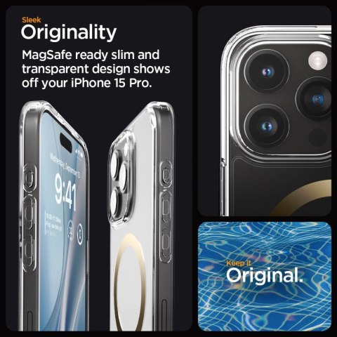 Etui Spigen Ultra Hybrid Mag z MagSafe na iPhone 15 Pro - złote Etui Spigen Ultra Hybrid Mag z MagSafe na iPhone 15 Pro - złote