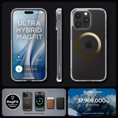 Etui Spigen Ultra Hybrid Mag z MagSafe na iPhone 15 Pro - złote Etui Spigen Ultra Hybrid Mag z MagSafe na iPhone 15 Pro - złote