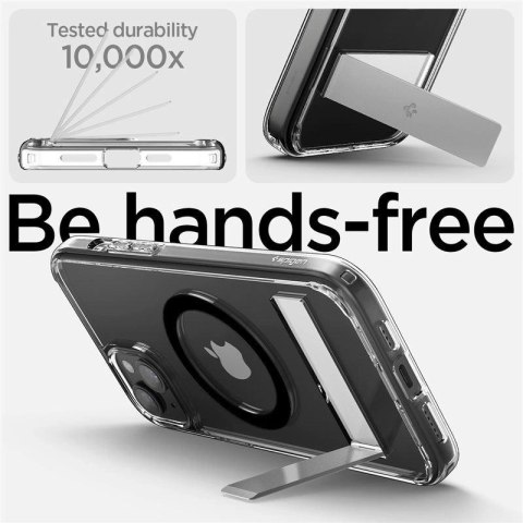 Etui Spigen Ultra Hybrid S MagSafe z podstawką do iPhone 15 Plus - czarne Etui Spigen Ultra Hybrid S MagSafe z podstawką do iPhone 15 Plus - czarne