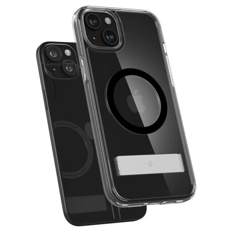 Etui Spigen Ultra Hybrid S MagSafe z podstawką do iPhone 15 Plus - czarne Etui Spigen Ultra Hybrid S MagSafe z podstawką do iPhone 15 Plus - czarne