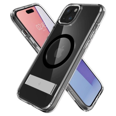 Etui Spigen Ultra Hybrid S MagSafe z podstawką do iPhone 15 Plus - czarne Etui Spigen Ultra Hybrid S MagSafe z podstawką do iPhone 15 Plus - czarne