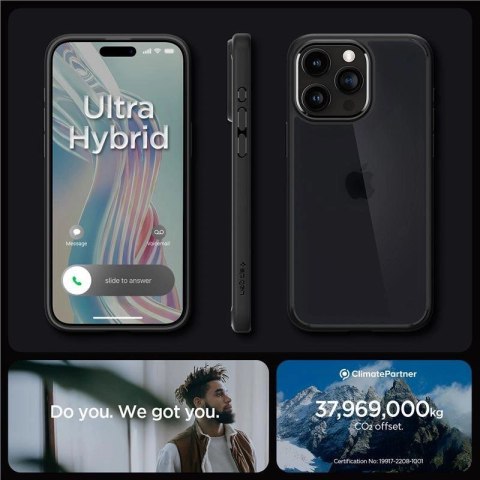 Etui Spigen Ultra Hybrid na iPhone 15 Pro Max - przezroczysto-czarne Etui Spigen Ultra Hybrid na iPhone 15 Pro Max - przezroczysto-czarne