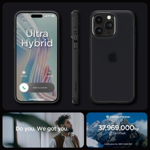 Etui Spigen Ultra Hybrid na iPhone 15 Pro Max - przezroczysto-czarne Etui Spigen Ultra Hybrid na iPhone 15 Pro Max - przezroczysto-czarne